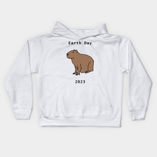 Capybara Earth Day 2023 Kids Hoodie